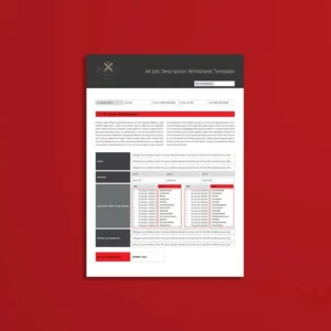 A4 Job Description Worksheet Template
