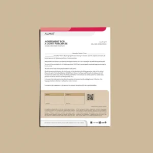 Almat Agreement for a Joint Purchase A4 Template