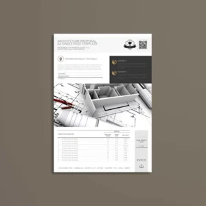 Architecture Proposal A4 Single Page Template