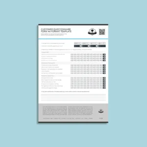 Customer Questionnaire Form A4 Format Template